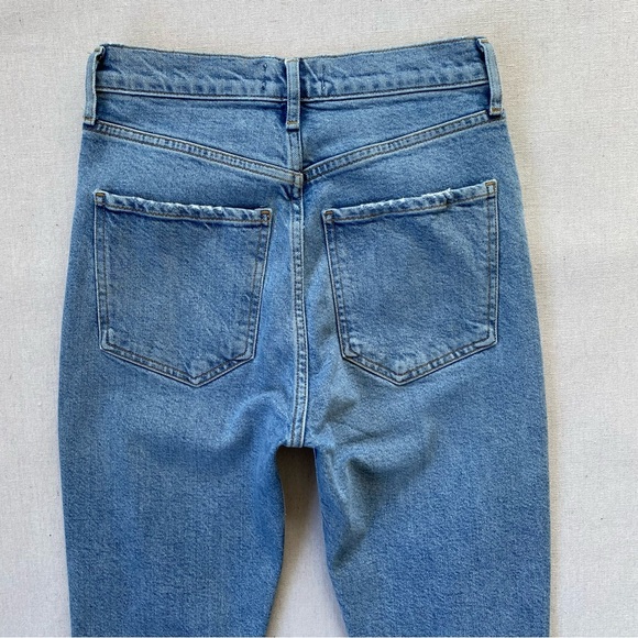 Agolde Riley Distressed Button Fly High Rise Jeans - Picture 6 of 14